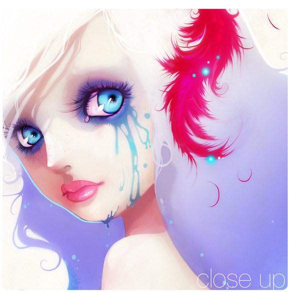 大眼睛女孩CG插画