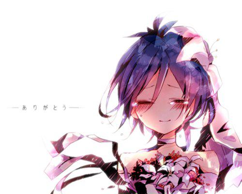 二次元女生伤感插画