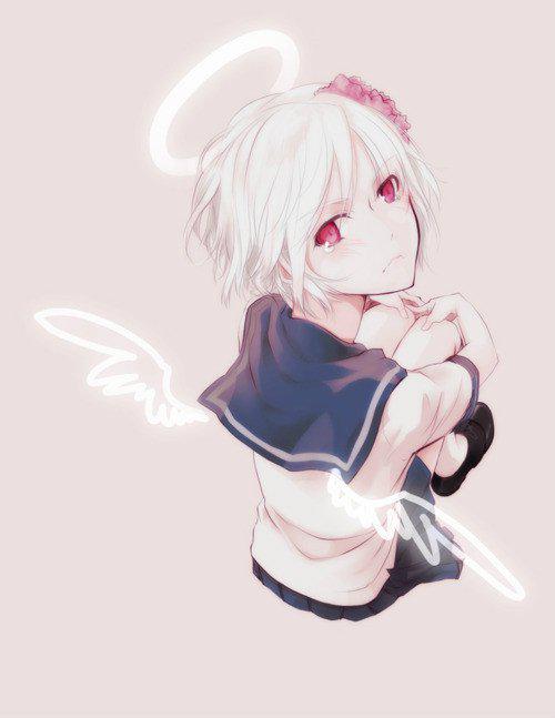 二次元女生伤感插画