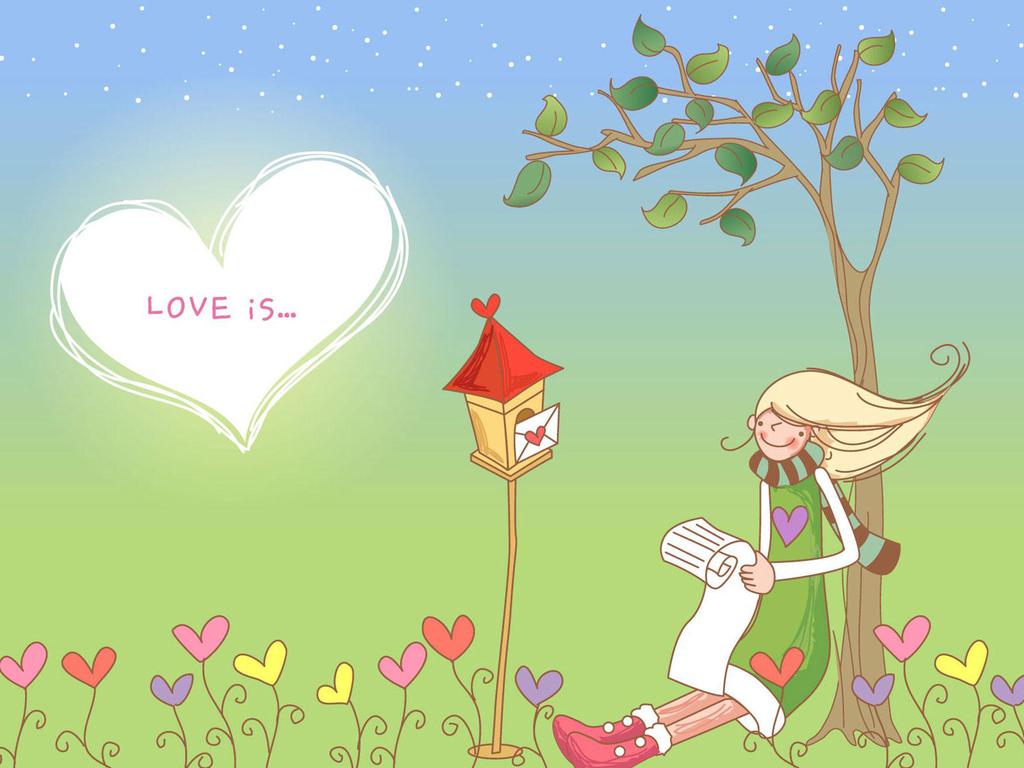 卡通情侣的爱情故事