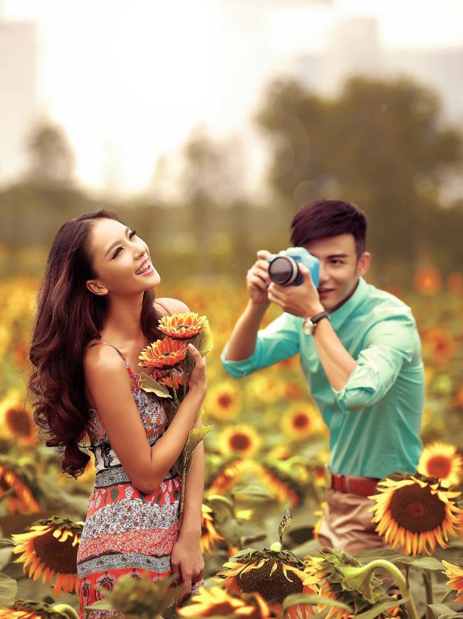 好看婚纱照浪漫葵园