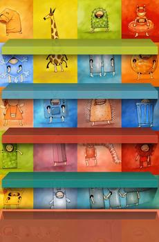 可爱彩色书架-3