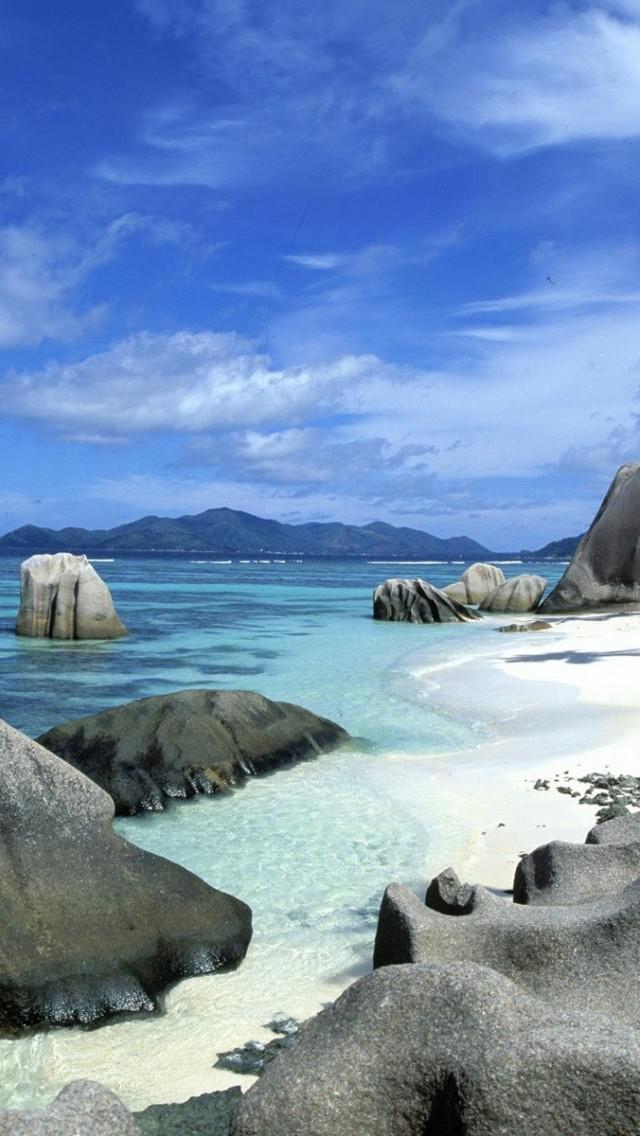 清凉夏日海滩,高清图片,手机锁屏桌面-壁纸族