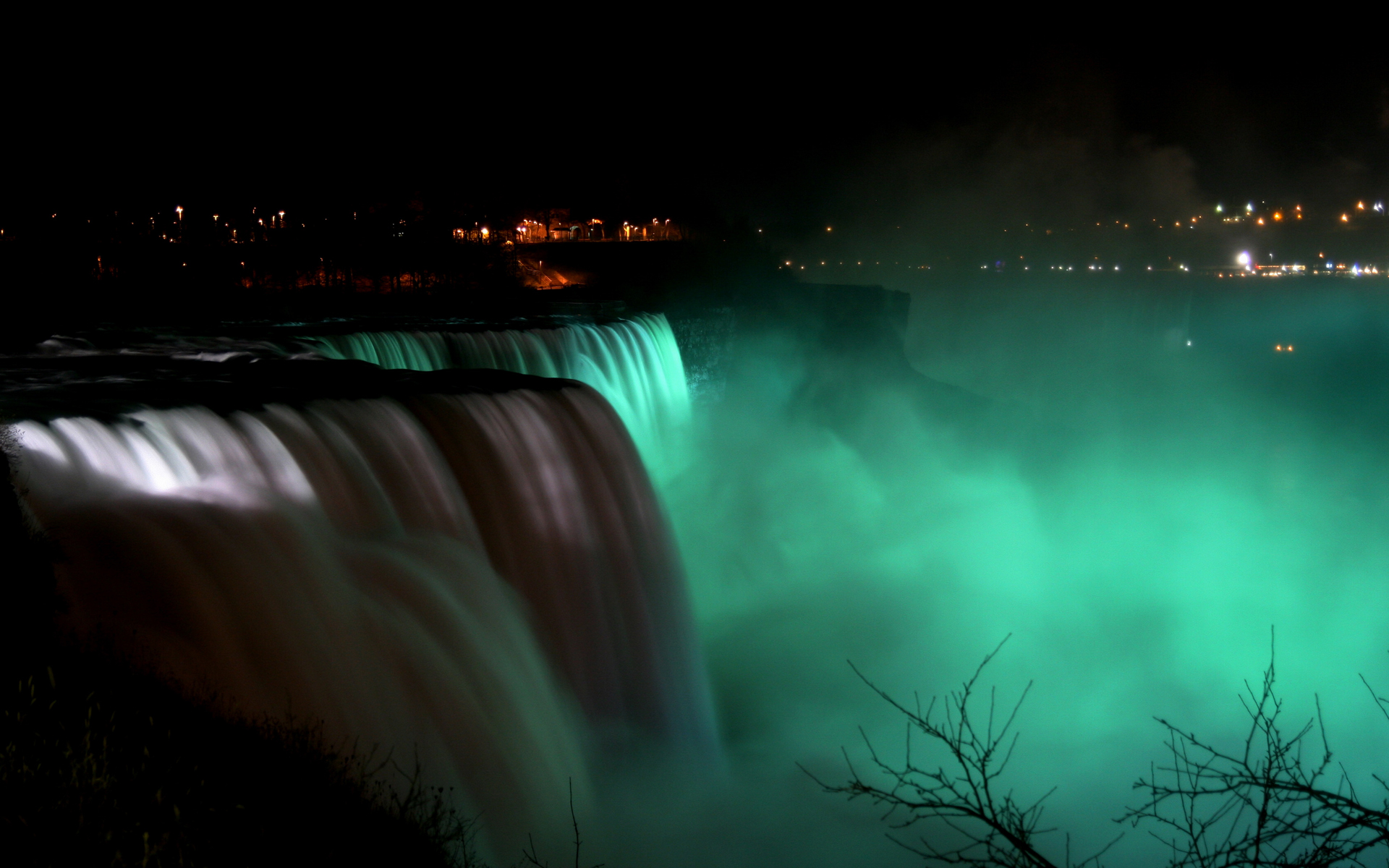 尼亚加拉瀑布唯美夜景