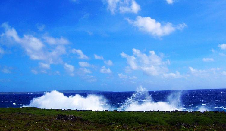 壮美的塞班岛喷水海岸