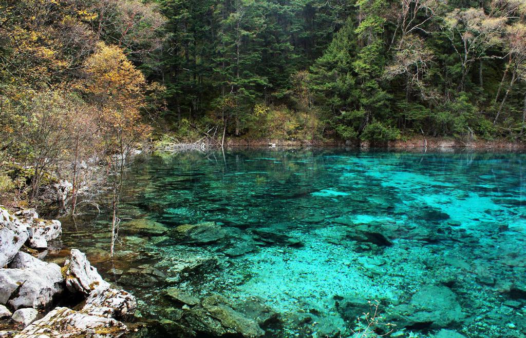 美丽的九寨沟五彩池