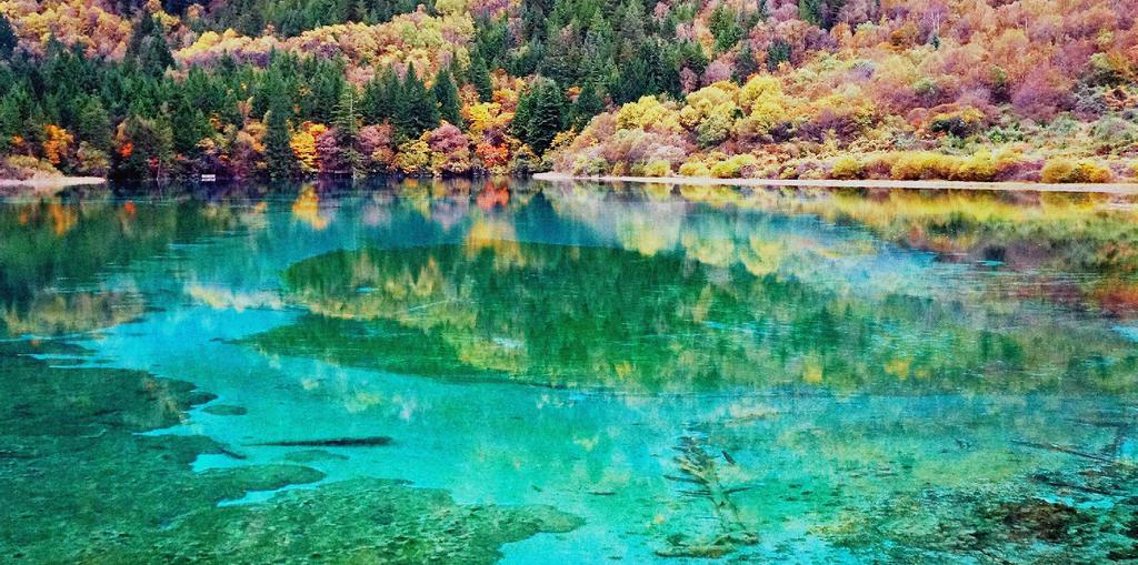 美丽迷人的五花海风光