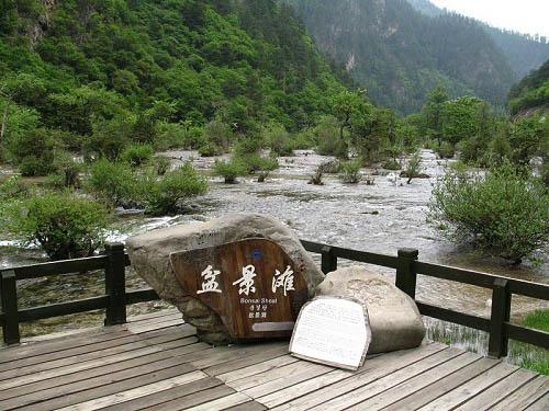 四川九寨沟盆景滩意境风光