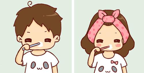 卡通对称情侣头像