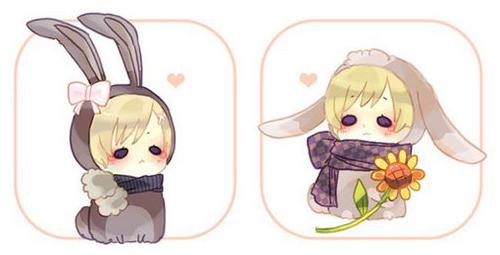 卡通对称情侣头像