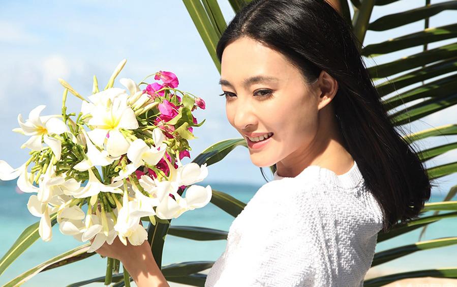 王丽坤小清新海岸写真