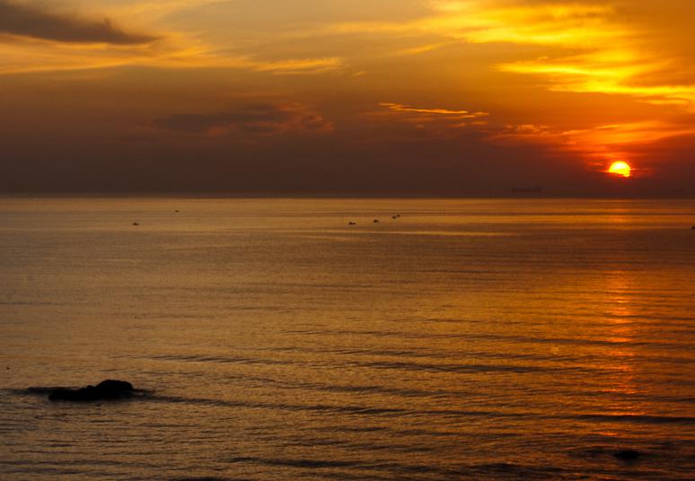 北戴河唯美黄昏日出