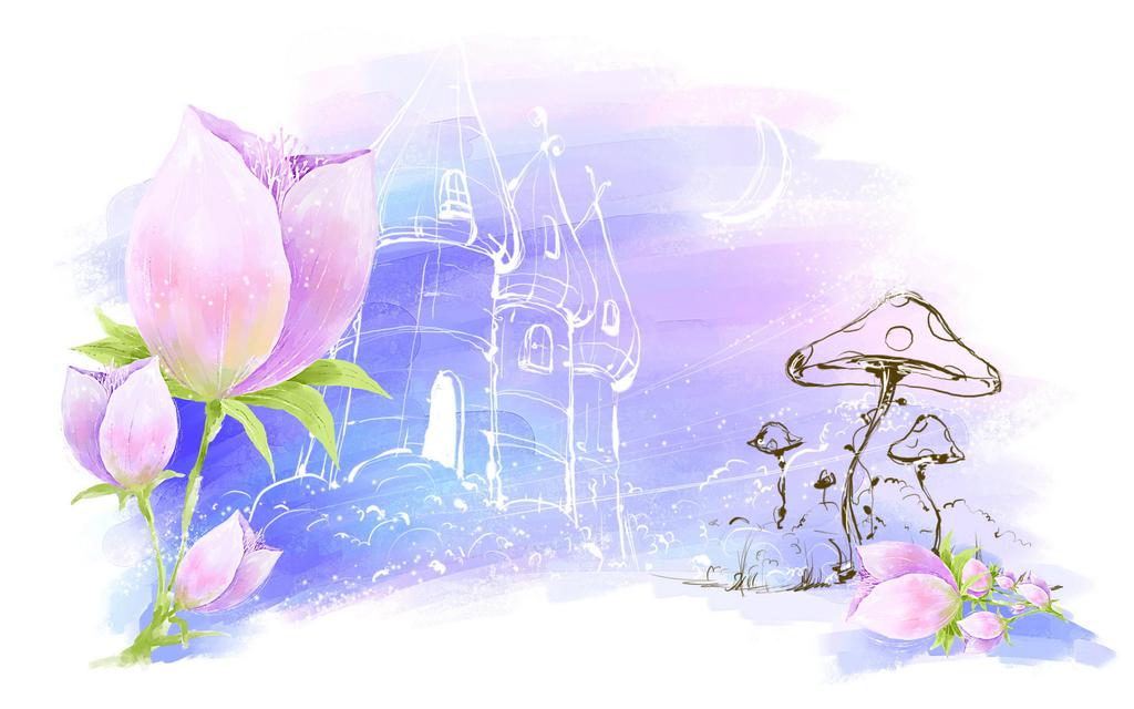 小清新个性简约手绘花朵