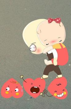 可爱卡通毕加猪爱情-4