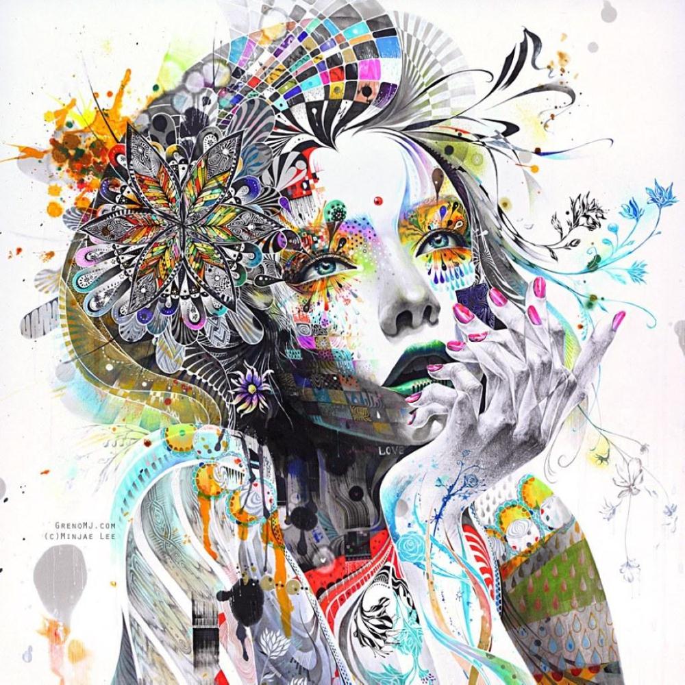 非主流另类的美女插画