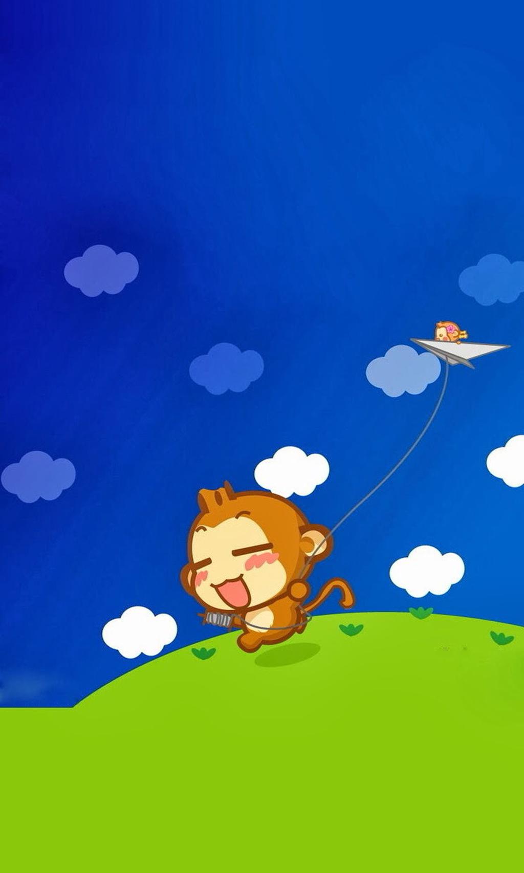 可爱卡通悠嘻猴