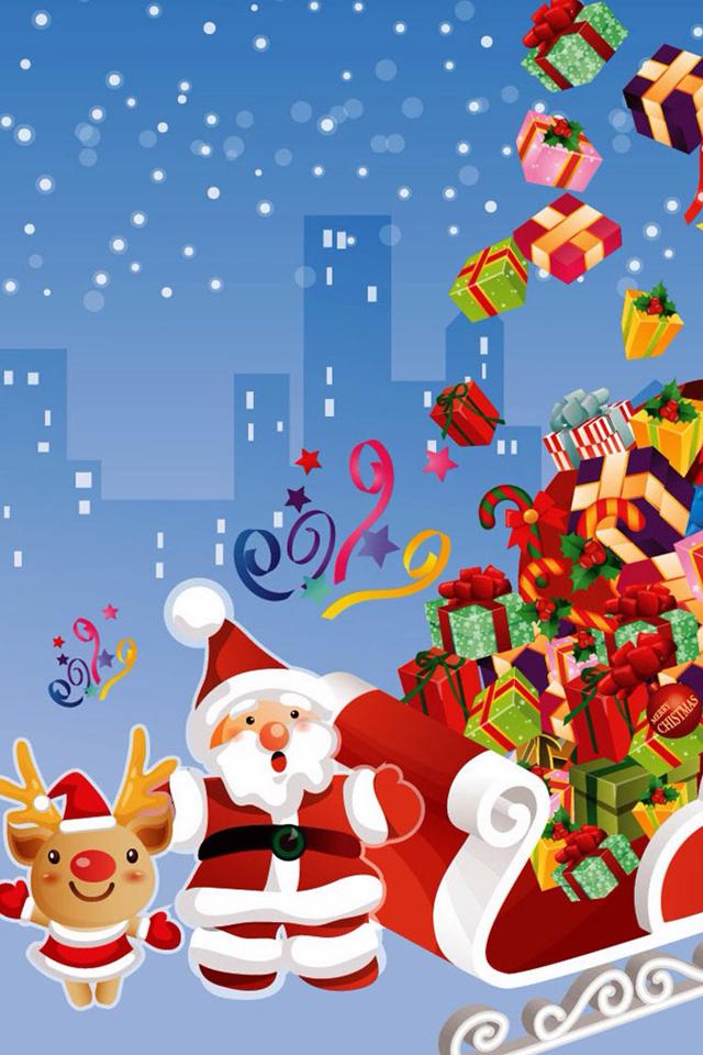 圣诞老人和麋鹿