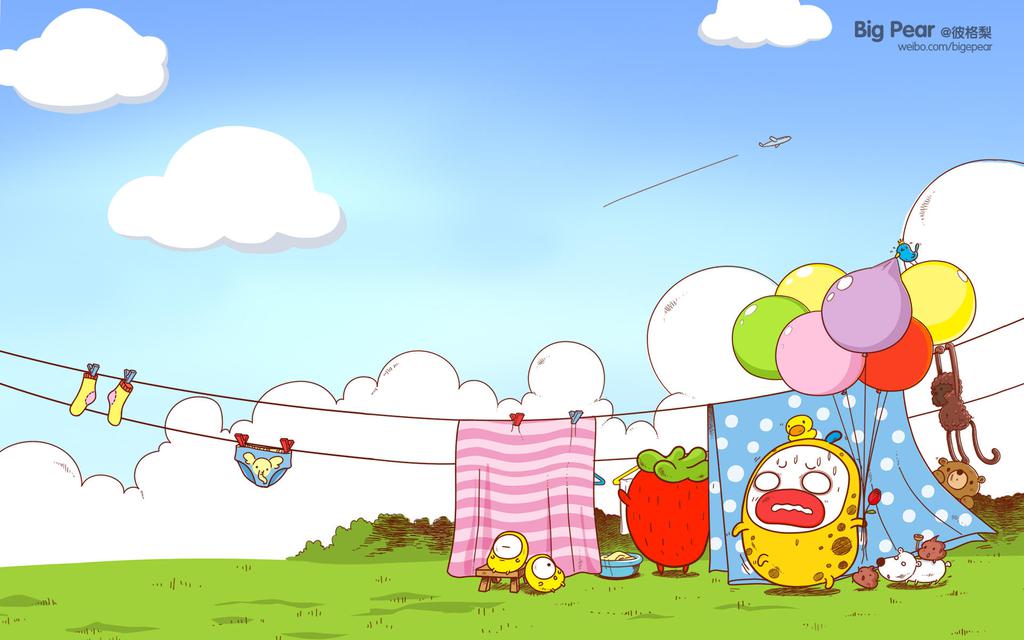 可爱卡通彼格梨