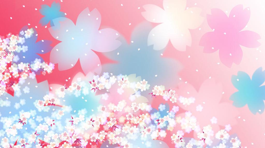 唯美粉色花朵背景