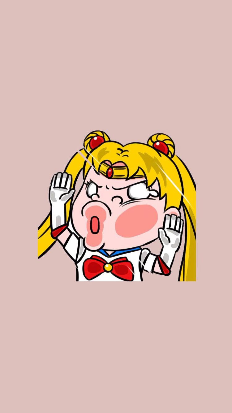 可爱撞玻璃动漫人物