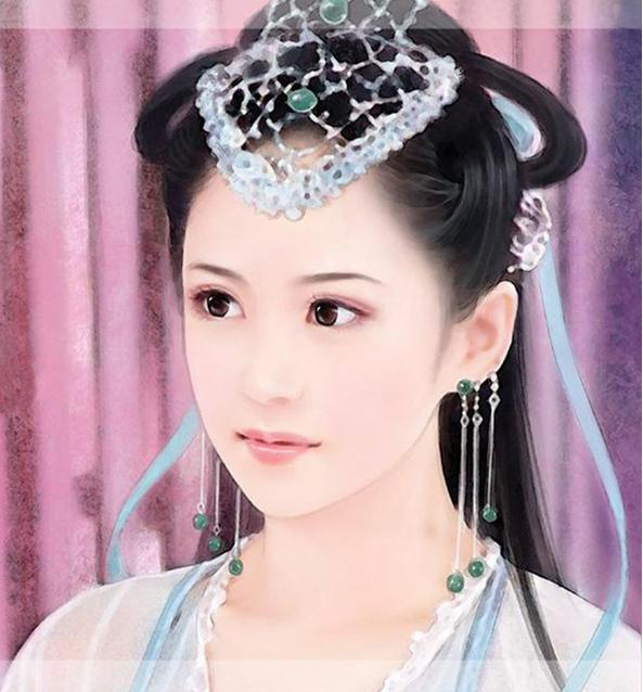 手绘清纯古装美女