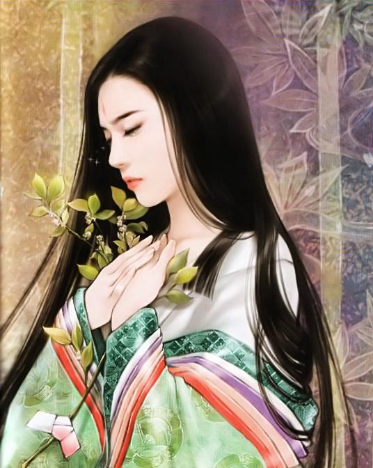 妩媚美女古装手绘