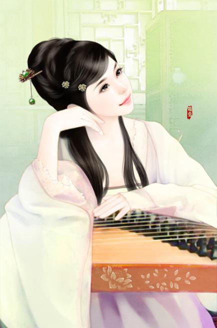 手绘多才多艺古装美女
