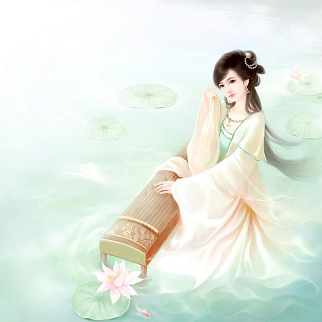 手绘多才多艺古装美女