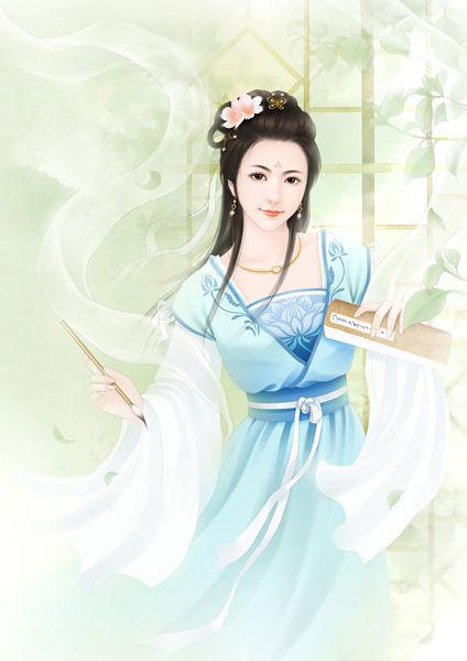 手绘多才多艺古装美女