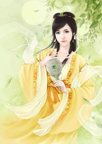 轻罗小扇手绘古装美女