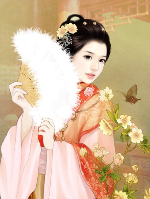 轻罗小扇手绘古装美女
