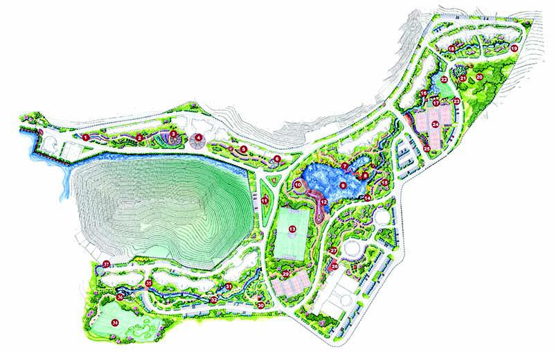 某花园手绘效果图