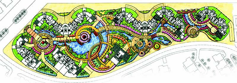 某花园手绘效果图