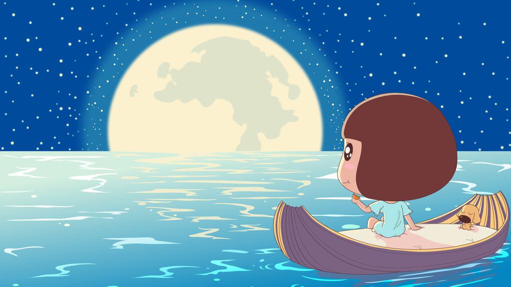 卡通中秋节快乐