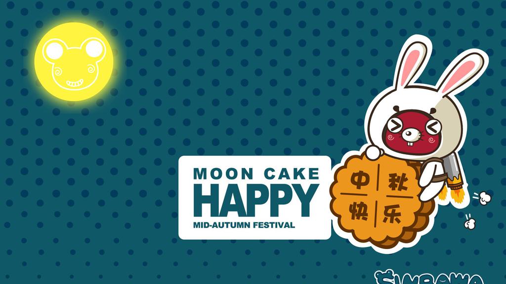 中秋节卡通送祝福