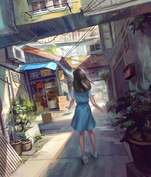 手绘《马来西亚女孩》