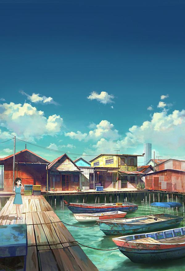 手绘《马来西亚女孩》