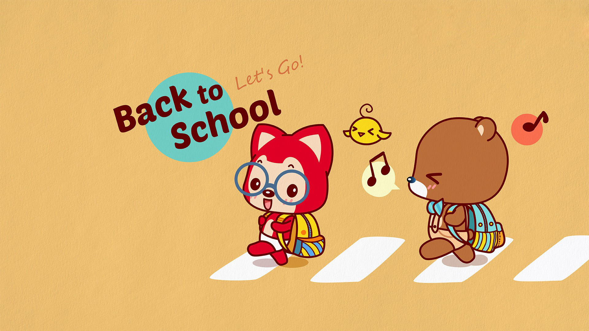 开学啦可爱卡通,高清图片,电脑桌面-壁纸族