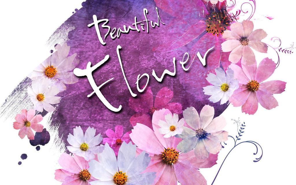 简约花卉信纸背景