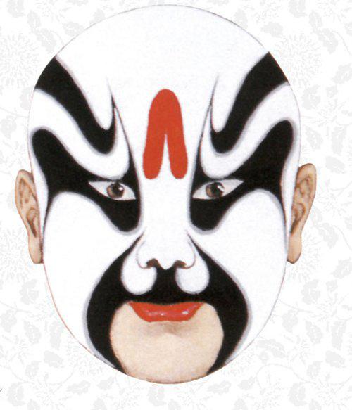 中国风水墨脸谱