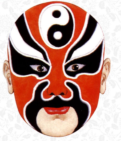 中国风水墨脸谱