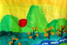 多彩的秋天图画