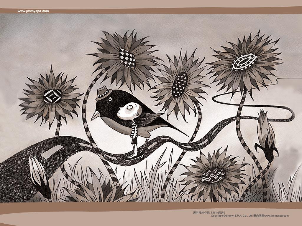 几米手绘森林唱游