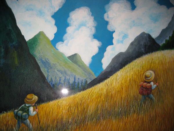 几米手绘漫画星空