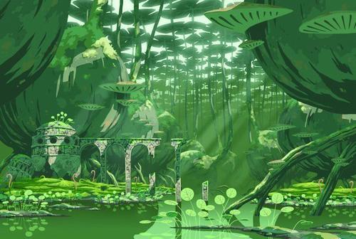 超梦幻的场景插画
