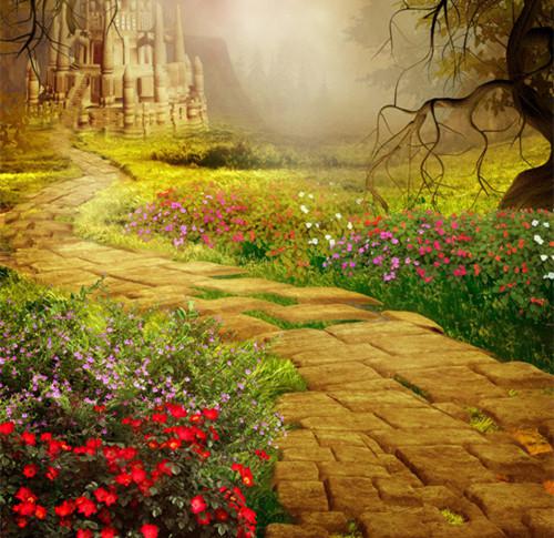 唯美路途风光场景背景