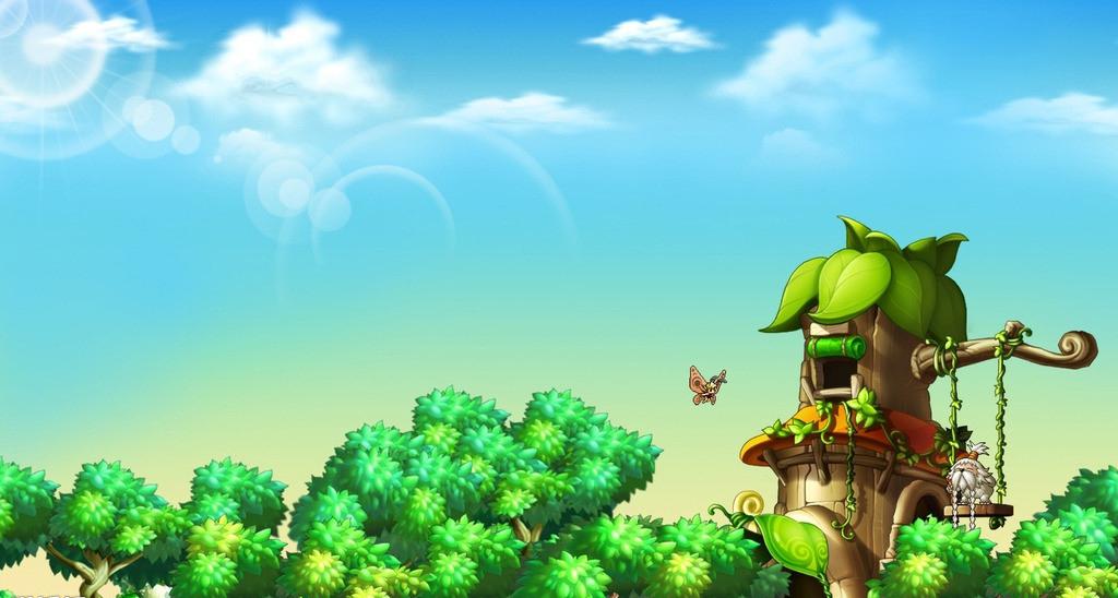 卡通动画森林场景