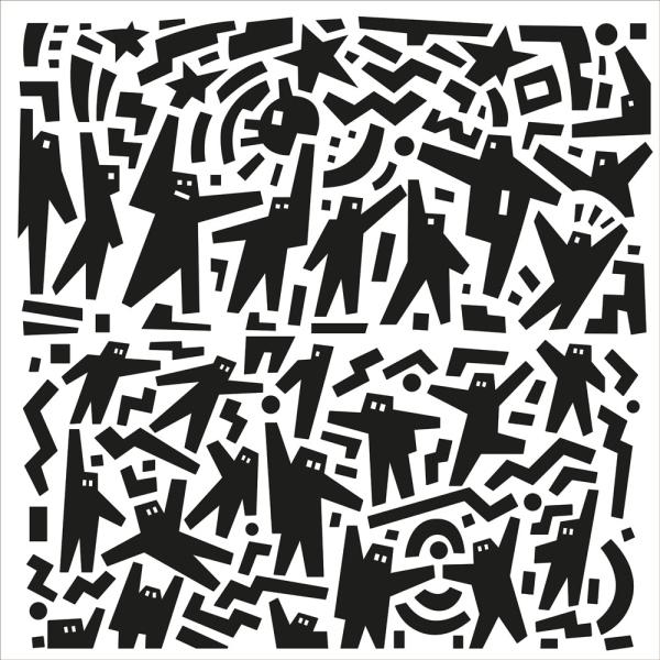 黑白卡通抽象图案
