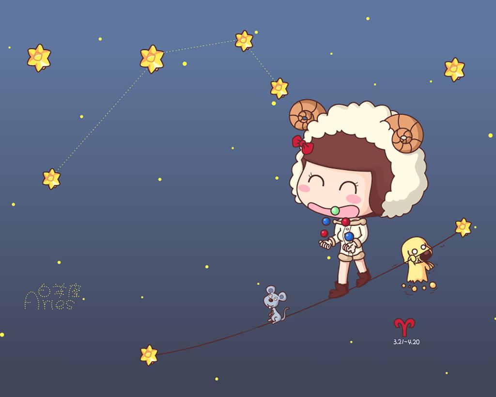 白羊座可爱卡通