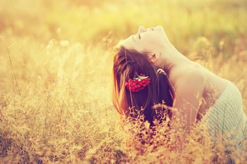 非主流夕阳美女背影